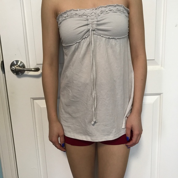 Hollister Tops - Hollister Strapless Gray Tube Top Size XS